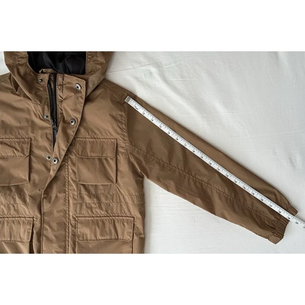 NWOT Old Navy Kids Unisex Boys Water-Resistant Hooded Utility Jacket Brown M 8